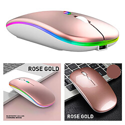 Ordinateur Portable Optique Rechargeable de Bureau Optique Sans Fil de Souris Silencieuse de LED Rose pas cher