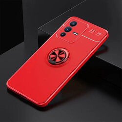 Coque en TPU anti-salissure anti-empreinte digitale avec béquille, rouge pour votre Vivo S12 Pro