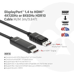 Acheter Warner Bros. Games Club 3D DisplayPort 1.4 auf HDMI 4K 120Hz oder 8K 60Hz HDR10 Kabel 3m St./St.