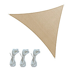 Mobili Rebecca Tente Parasol Beige Polyéthylène Triangulaire Jardin 5x5x5