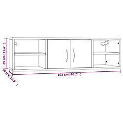 vidaXL Étagère murale Sonoma gris 102x30x29 cm Bois ingénierie pas cher