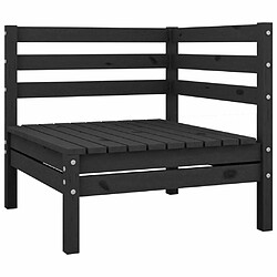 Avis Maison Chic Salon de jardin 10 pcs - Table et chaises d'extérieur - Mobilier/Meubles de jardin Moderne Bois de pin massif Noir -MN93105