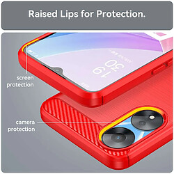 Avis Htdmobiles Coque pour Oppo A58 5G / A78 5G - housse etui silicone gel carbone + verre trempe - ROUGE