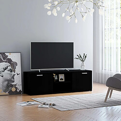 vidaXL Meuble TV Noir 120x34x37 cm Bois d’ingénierie