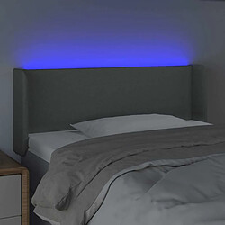 Avis Maison Chic Tête de lit scandinave à LED,meuble de chambre Gris clair 103x16x78/88 cm Tissu -MN88597