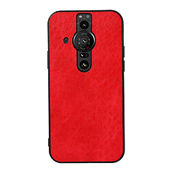 Coque en TPU + PU texture cheval fou rouge pour votre Sony Xperia Pro-I