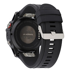 Avis Bracelet en silicone 22mm souple avec boucle de couleur argent noir pour votre Garmin Fenix 5/5 Plus/Forerunner 935