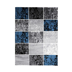 Thedecofactory METRO - Tapis à motifs cubes bleu 200x290 