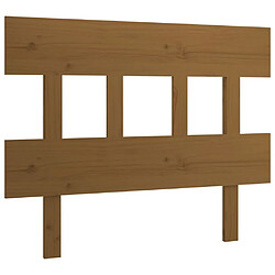 Maison Chic Tête de lit scandinave,Meuble de chambre Marron miel 103,5x3x81 cm Bois massif de pin -MN69780