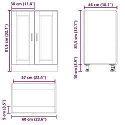 vidaXL Armoire de cuisine Porto chêne marron bois d'ingénierie pas cher