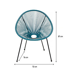 Avis Habitat Et Jardin Lot de 2 fauteuils de jardin Ania - Bleu foncé