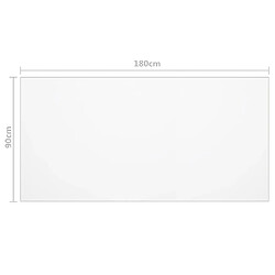 vidaXL Protecteur de table mat 180x90 cm 2 mm PVC pas cher