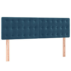 vidaXL Têtes de lit 2 pcs Bleu foncé 72x5x78/88 cm Velours