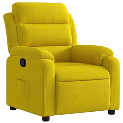 Maison Chic Fauteuil Relax pour salon, Fauteuil inclinable jaune velours -GKD94187