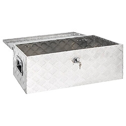 Acheter vidaXL Boîte de rangement Argenté 90x47x33,5 cm Aluminium