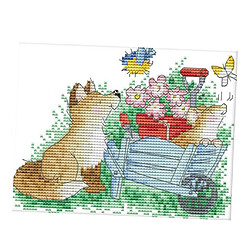 Acheter Chien Butterlfy Stamped Cross Stitch Kit Needlework Craft 11CT