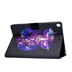 Acheter Etui en PU impression de modèle avec porte-carte hibou violet pour votre Apple iPad 10.2 (2019)