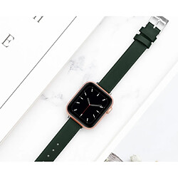 Acheter B22 Green Watch Bracelets de remplacement 42mm 44mm 44mm 45mm Petite taille Sport Sport de cuir pour Apple Iwatch 7654321 SE