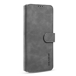 Dg.Ming Etui en PU Style rétro avec support gris pour votre Xiaomi Redmi 9T/9 Power/Note 9 4G (Qualcomm Snapdragon 662)