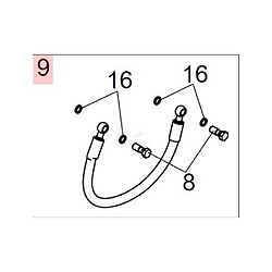 faac pièce détachée groupe tube flexible oeillet/oeillet 63000112