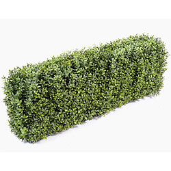 Pegane Plante artificielle haute gamme Spécial extérieur/Buis artificiel Haie de structure en métal coloris vert - Dim : 62 x 25 x 95 cm