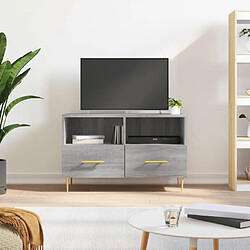 vidaXL Meuble TV Sonoma gris 80x36x50 cm Bois d'ingénierie