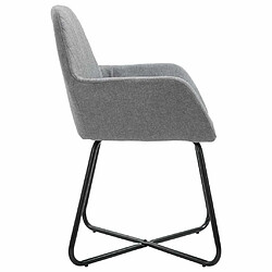 Acheter Maison Chic Lot de 6 Chaises à manger | Chaise de salle à manger cuisine gris clair tissu -GKD95166