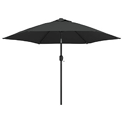 Maison Chic Parasol Jardin | Parasol d'extérieur avec LED et mat en acier 300 cm Anthracite - GKD88677