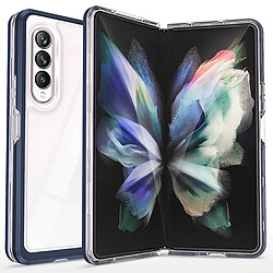 Coque en TPU + acrylique anti-rayures bleu marine pour votre Samsung Galaxy Z Fold3 5G