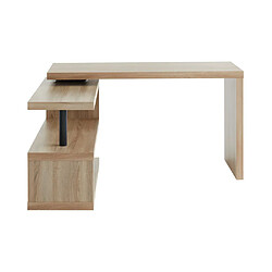 Vente-Unique Bureau extensible NICEPHORE II - MDF - Coloris : chêne - Plateau pivotant 360° pas cher