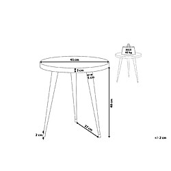 Avis Beliani Table appoint en bois de teck d 45 cm DETAH