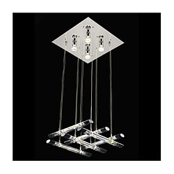 Luminaire Center Suspension Diamond Verre,alliage métallique Chrome