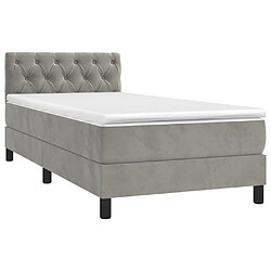 Avis Sommier à lattes et LED,Cadre à lattes de lit avec matelas pour Adulte Gris clair 80x200cm -MN50635