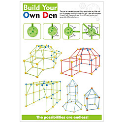 Avis 2 Ensembles de Kits de Construction de Fort Tunnels Châteaux Faisant Des Boules et Des Bâtons de Construction Jouet de Puzzle