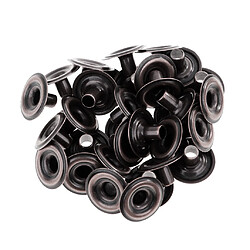 Acheter 60 ensembles de boutons métalliques de pression presse Stud Popper Fastener gris noir / bronze 15mm