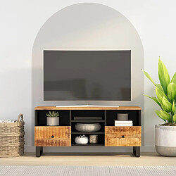 Maison Chic Meuble TV scandinave - Banc TV pour salon 100x33x46 cm bois de manguier et d'ingénierie -MN74153