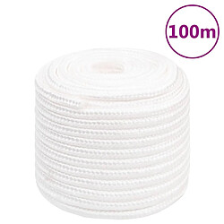 VIDAXL Corde de bateau - 16 mm - Blanc