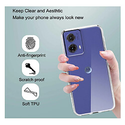 Htdmobiles Coque pour Motorola Moto G85 5G - housse etui silicone gel fine + film ecran - TRANSPARENT TPU