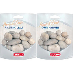 ZOLUX Galets naturel Pierre de lune (Lot de 2).