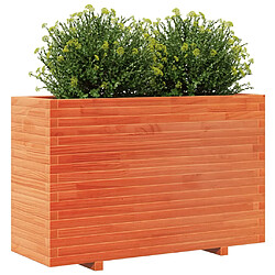 Avis vidaXL Jardinière cire marron 110x40x72,5 cm bois de pin massif