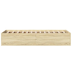 Acheter Vidaxl Cadre de lit chêne sonoma 100x200 cm bois d'ingénierie