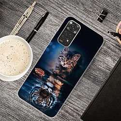 Coque en TPU antichoc, anti-rayures chat et tigre pour votre Xiaomi Redmi Note 11S 4G/Redmi Note 11 4G (Qualcomm)