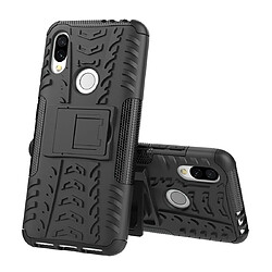 Wewoo Coque Renforcée Pneu Texture TPU + PC Housse de protection antichoc pour Xiaomi Redmi 7 avec support Noir