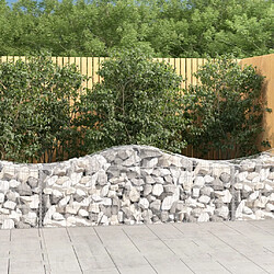 vidaXL Paniers à gabions arqués 9 pcs - Argenté