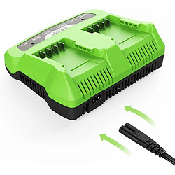 Acheter Chargeur de Batterie 24 V pour Greenworks Tools 24 V Compatible avec Toutes Les Batteries de la série Greenworks 24 V 2A