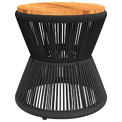 vidaXL Table basse avec base en fil de fer noir bois d'acacia massif