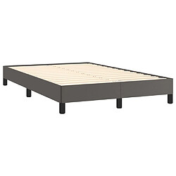 Acheter Maison Chic Lit adulte- Lit + matelas,Sommier à lattes de lit avec matelas gris 120x190 cm similicuir -GKD15702