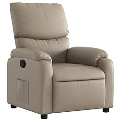 vidaXL Fauteuil inclinable Cappuccino Similicuir