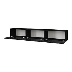 Helloshop26 Meuble TV 180 x 31 x 29,5 cm effet marbre noir 03_0007878