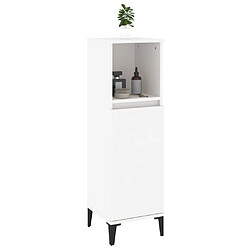 Acheter Maison Chic Armoire de salle de bain,Meuble de rangement,Meuble haut blanc 30x30x100 cm bois d'ingénierie -GKD736282